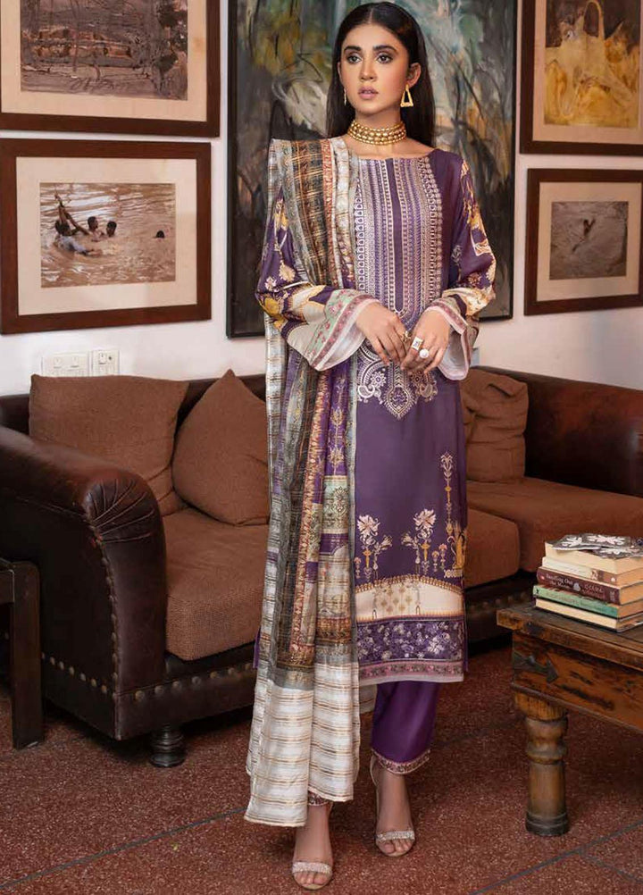 Rang Rasiya Embroidered Dobby Linen Suits Unstitched 3 Piece RR21FW D-642 SHEIN - Winter Collection