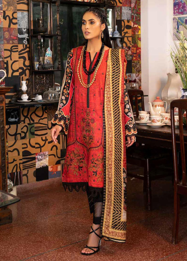 Rang Rasiya Embroidered Dobby Linen Suits Unstitched 3 Piece RR21FW D-646 NICHE - Winter Collection