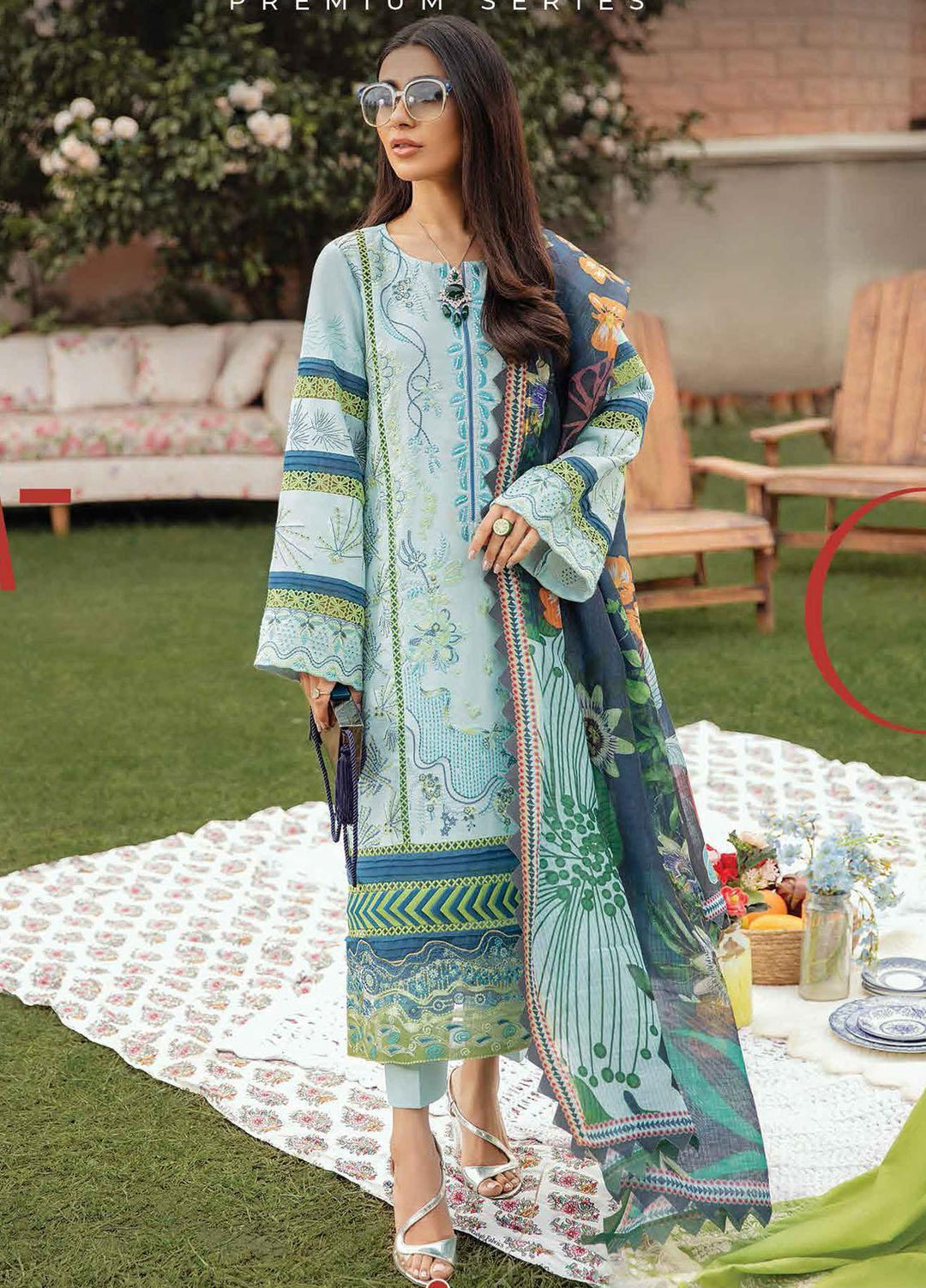 Rang Rasiya Embroidered Lawn Suits Unstitched 3 Piece RR22EL 08 Bahamas - Summer Collection