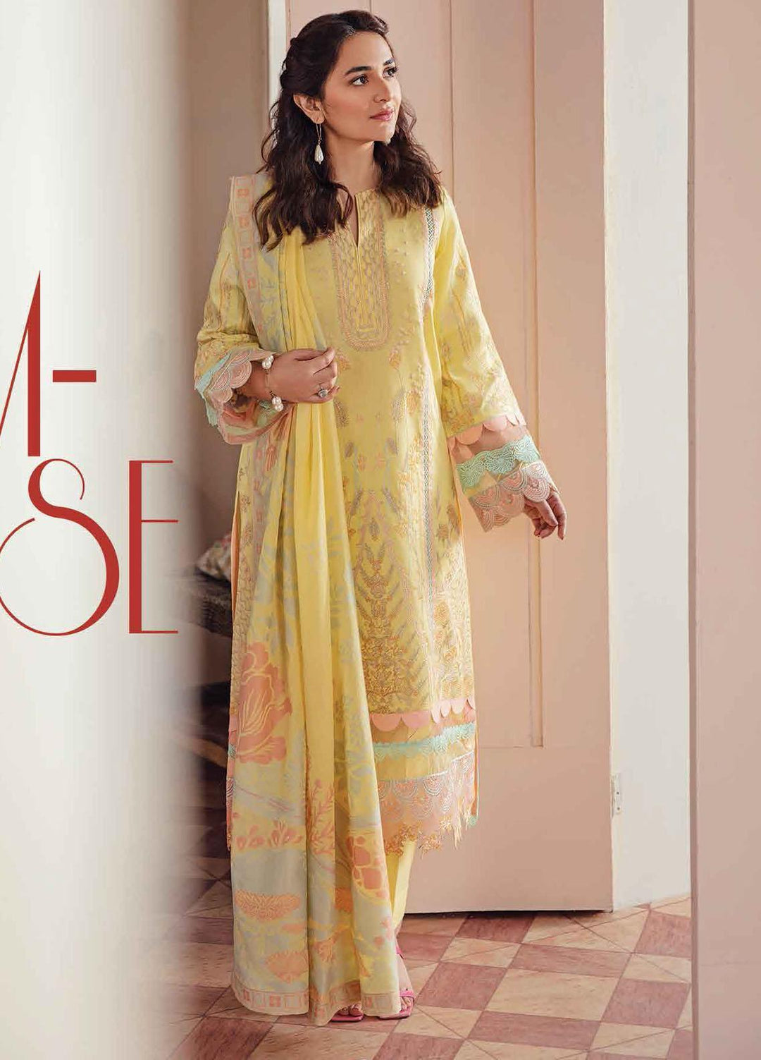 Rang Rasiya Embroidered Lawn Suits Unstitched 3 Piece RR22EL 12 Primrose - Summer Collection