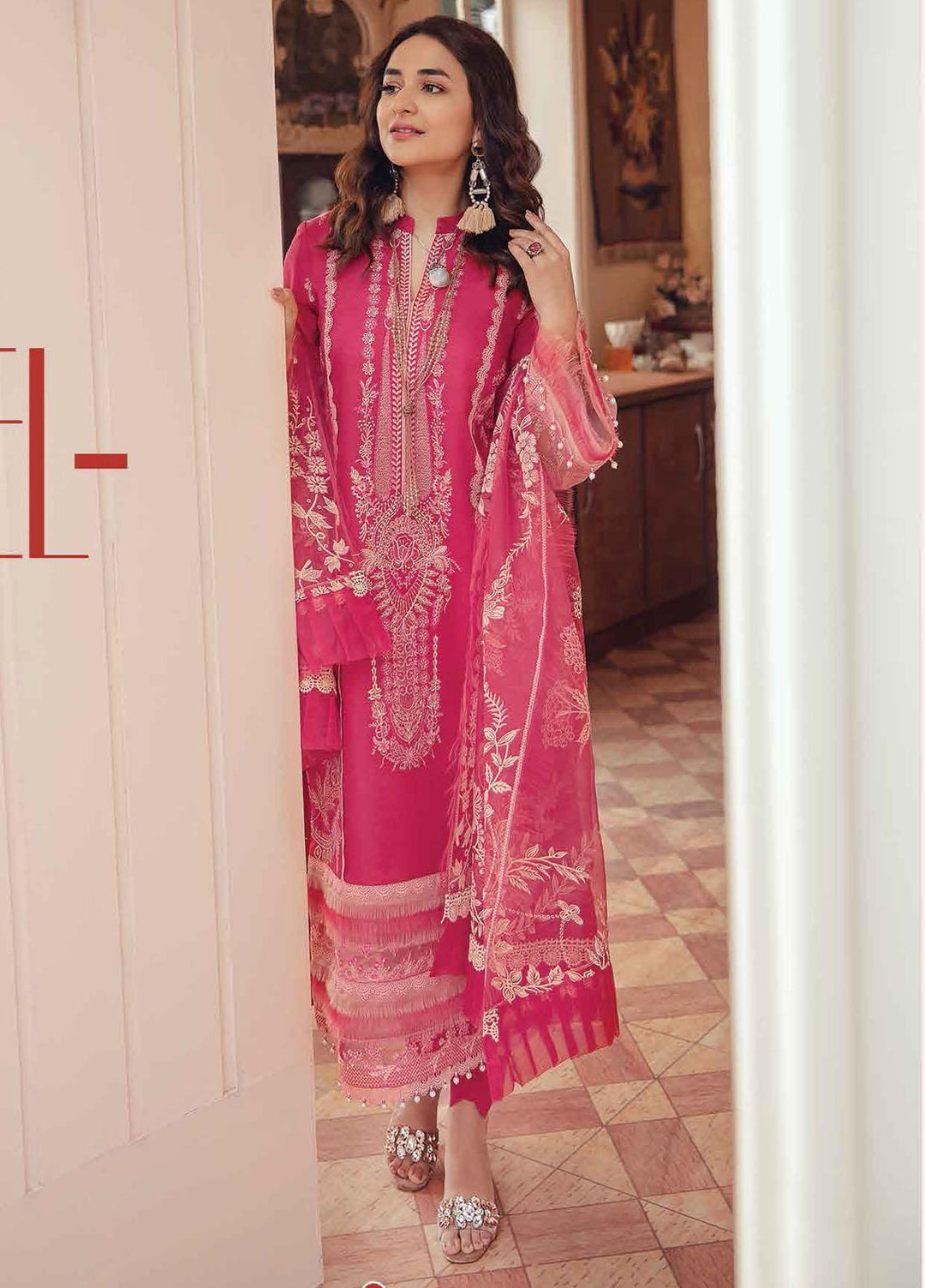 Rang Rasiya Embroidered Lawn Suits Unstitched 3 Piece RR22EL 14 Camelia - Summer Collection