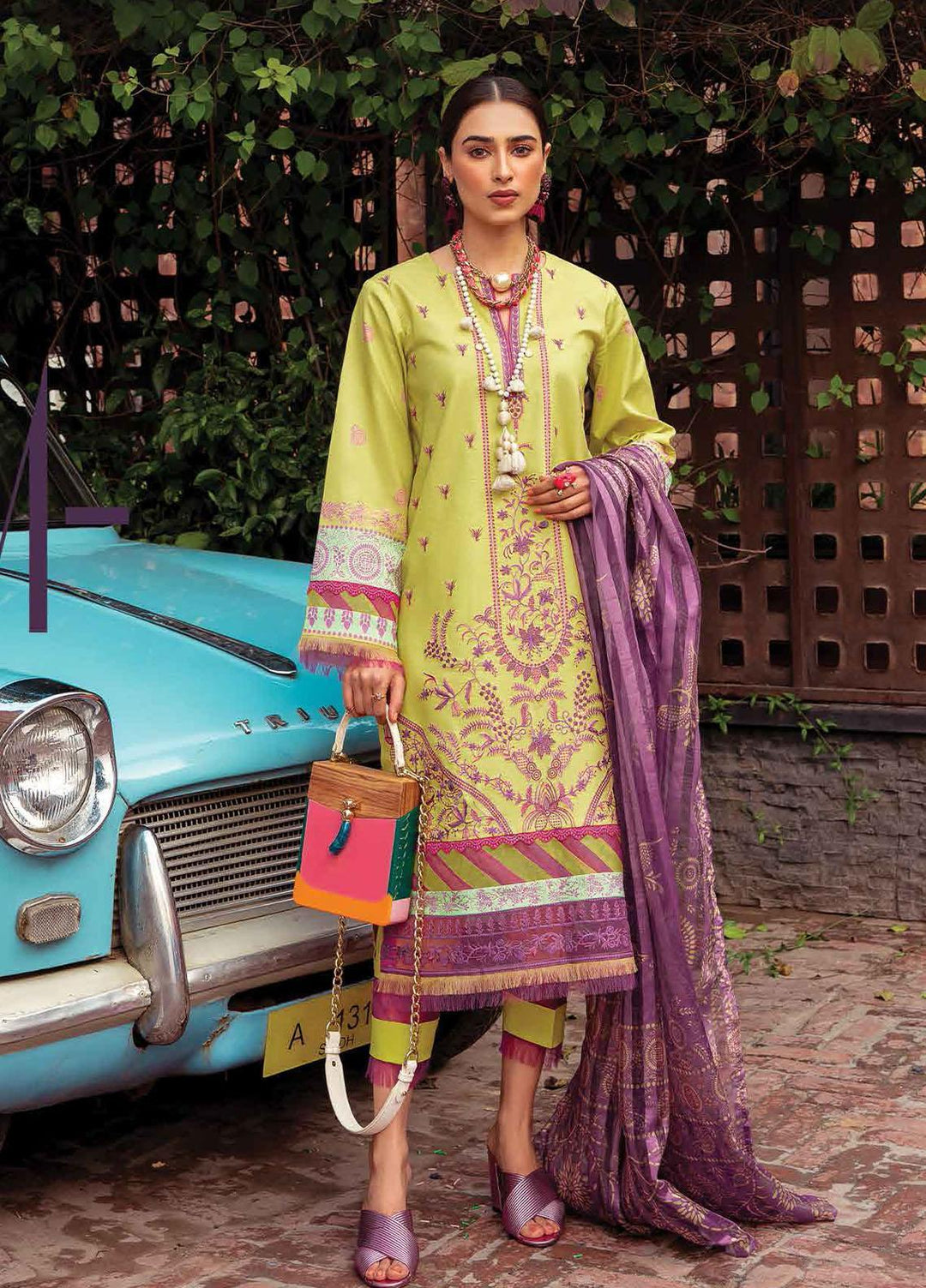Lifestyle By Rang Rasiya Embroidered Lawn Suits Unstitched 3 Piece RR22LL 04 Bumble - Summer Collection