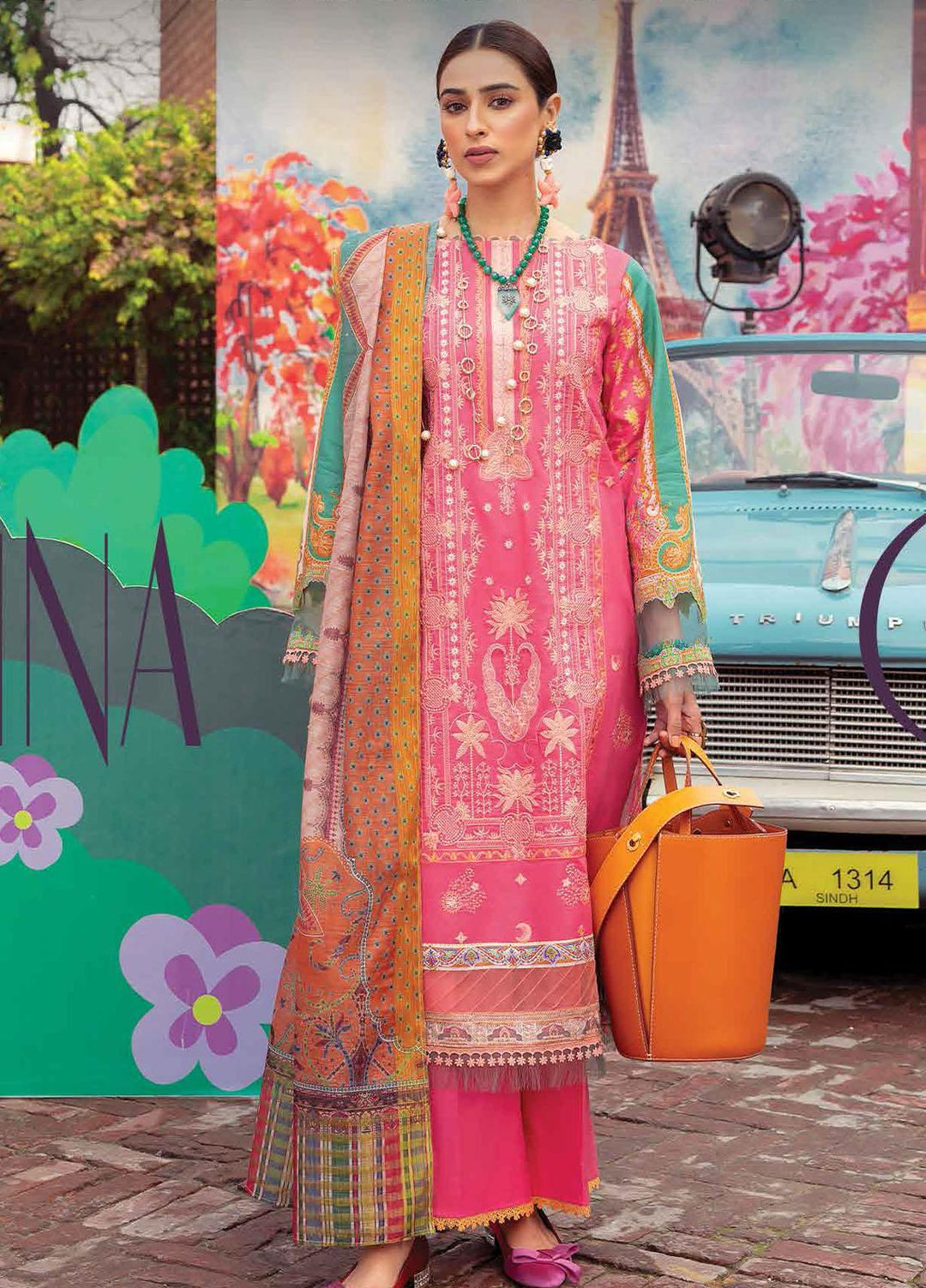 Lifestyle By Rang Rasiya Embroidered Lawn Suits Unstitched 3 Piece RR22LL 05 Celina - Summer Collection