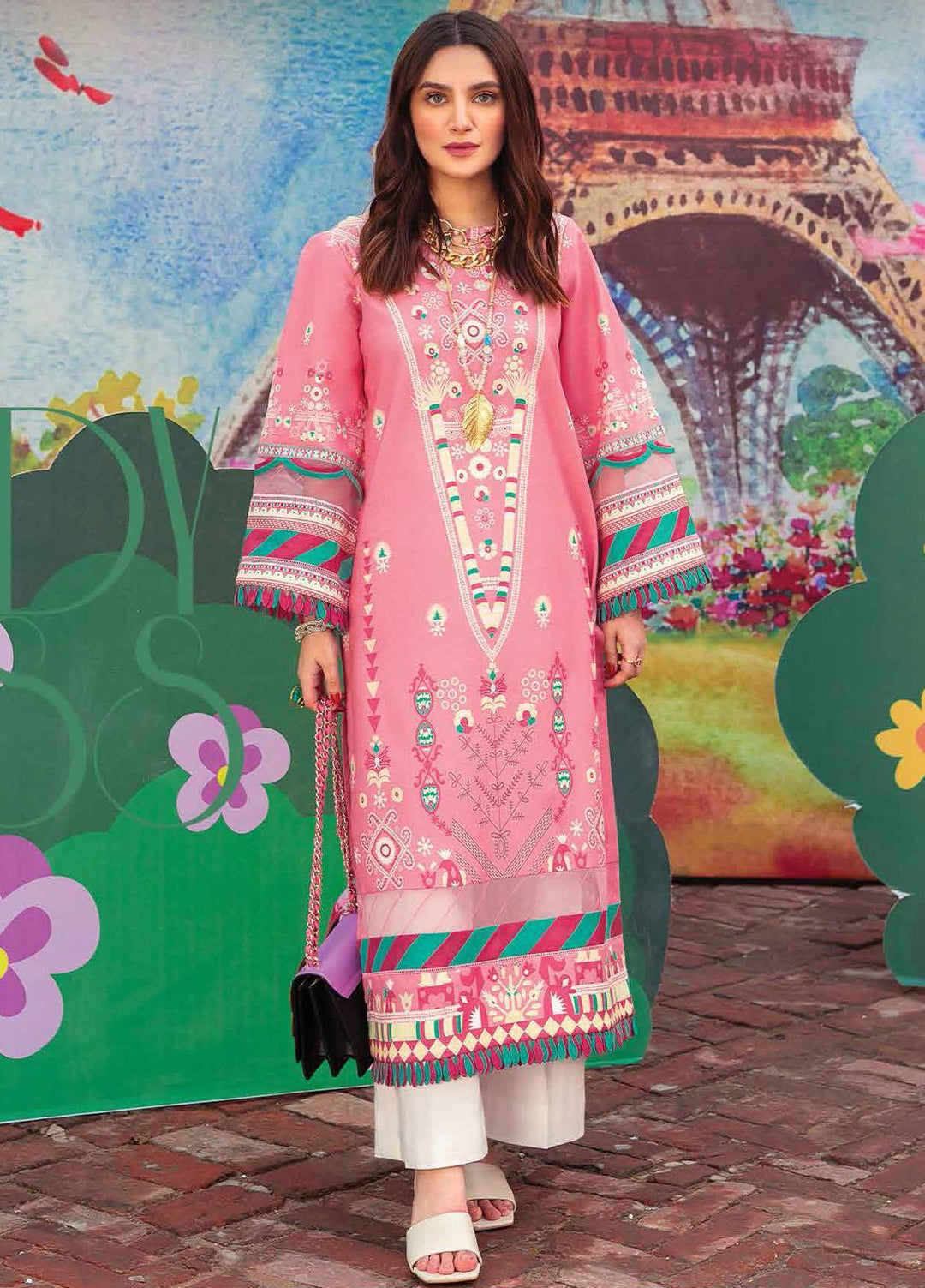 Lifestyle By Rang Rasiya Printed Lawn  Unstitched Kurti RR22PL 11 Candy Floss - Summer Collection