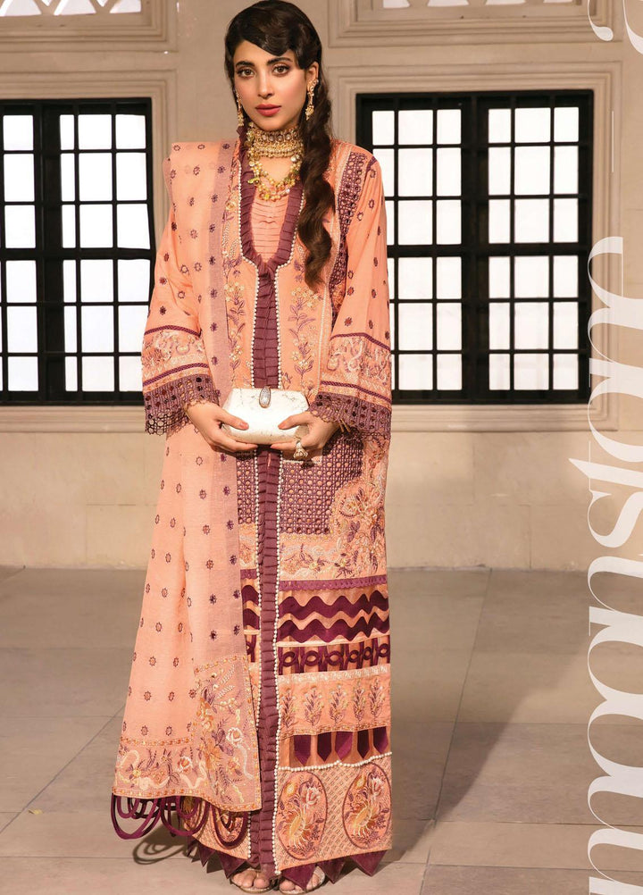 Mishri Si Yaadein By Rang Rasiya Embroidered Lawn Suits Unstitched 3 Piece RR22MY Moon Stone 7A - Premium Collection