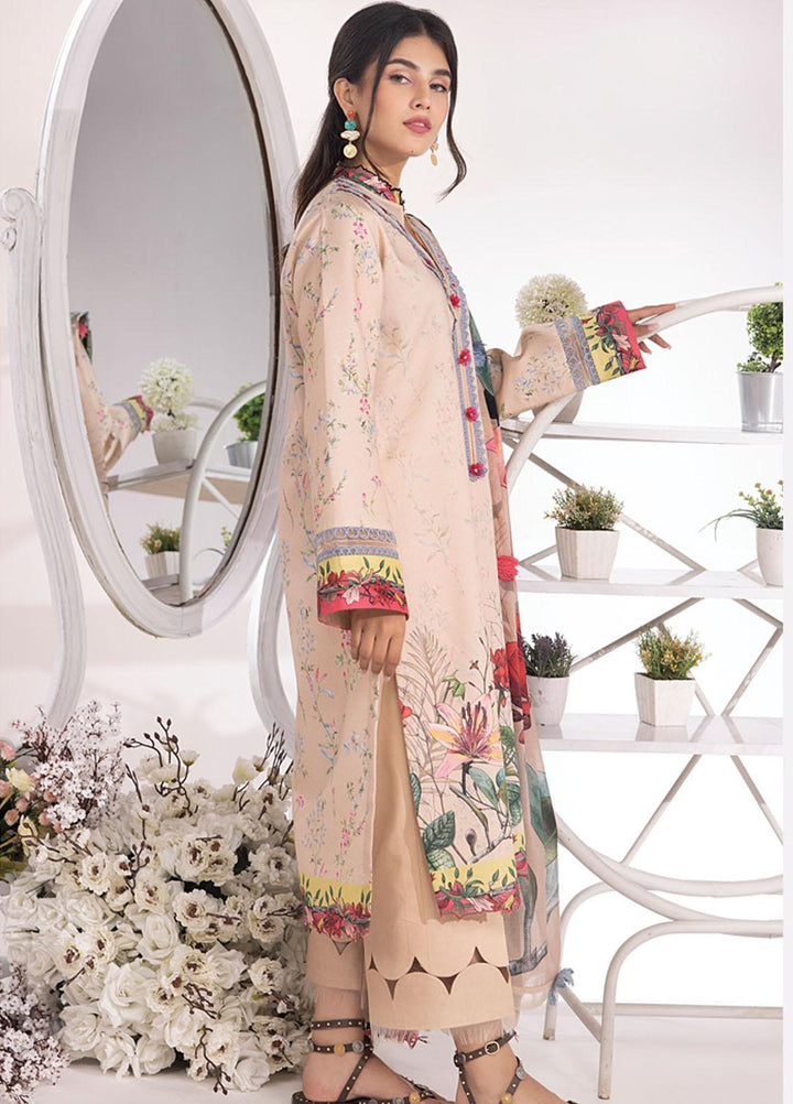 Rang Rasiya Printed Lawn Suits Unstitched 3 Piece RR23SB D-10 Blush - Summer Collection