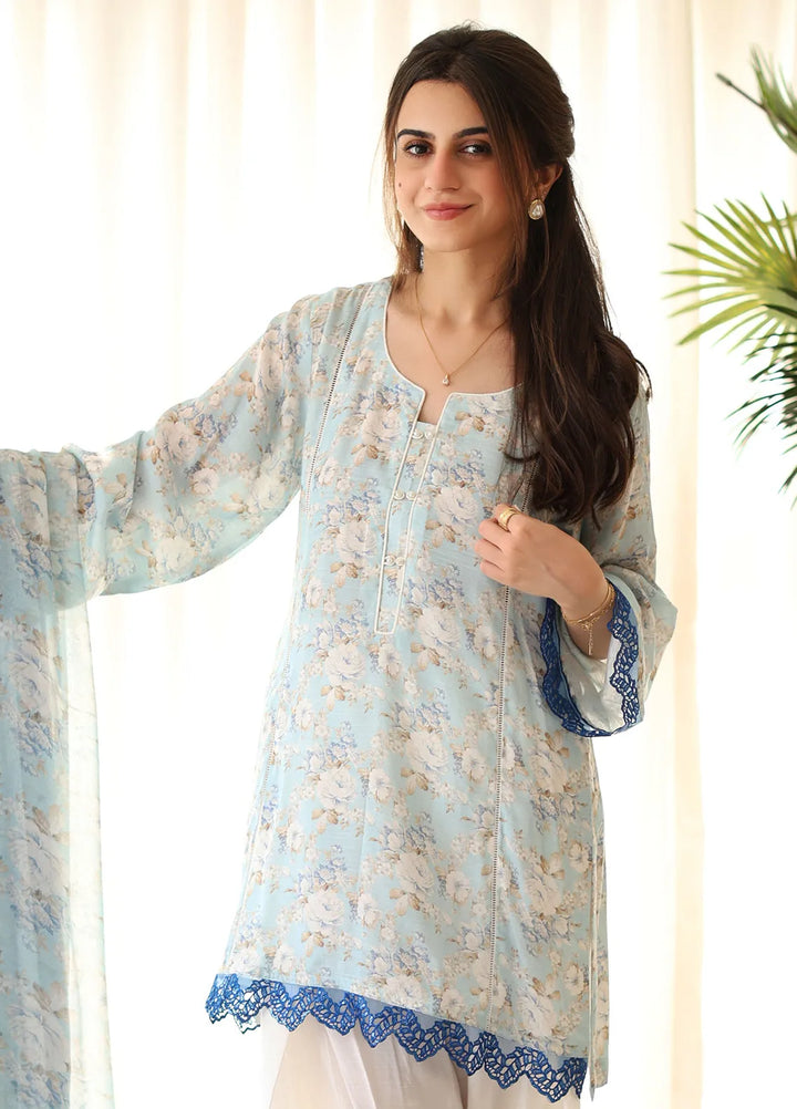 Rangeen Luxury Printed Raw Silk Suit Unstitched 3 Piece RG24F Hibiscus Glow - Formal Collection