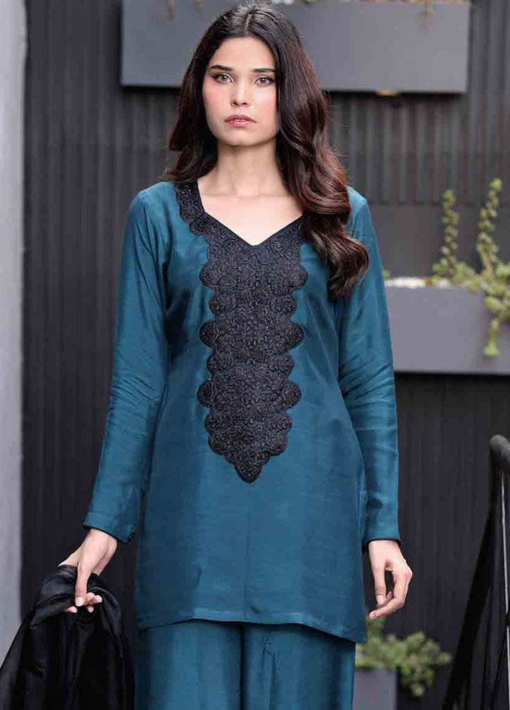 Rangeen Pret Dyed Raw Silk 3 Piece Aarzoo