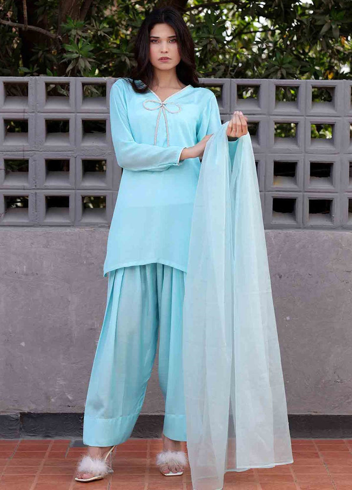 Rangeen Pret Dyed Raw Silk 3 Piece Afsheen