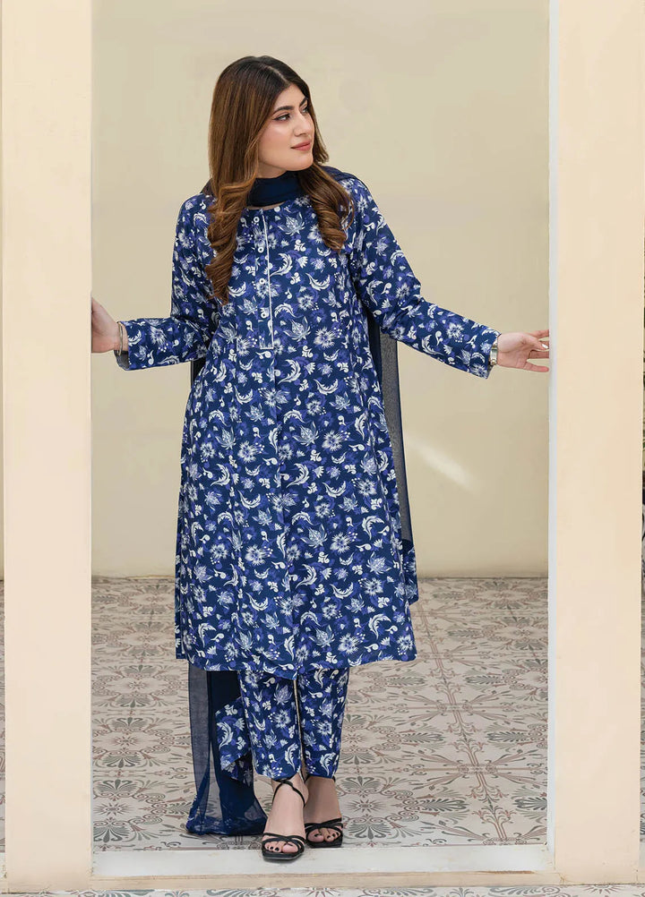 Rangeen Pret Printed Khaddar 2 Piece Suit Aster Bliss