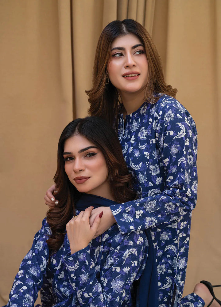 Rangeen Pret Printed Khaddar 2 Piece Suit Aster Bliss