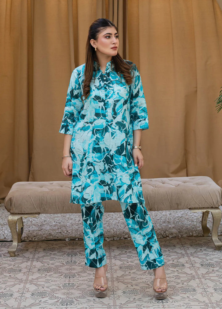 Rangeen Pret Printed Khaddar 2 Piece Suit Floret Breeze