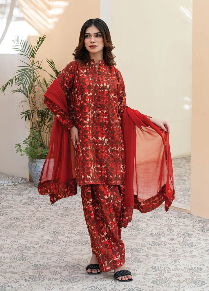 Rangeen Pret Printed Khaddar 2 Piece Suit Rustic Charm