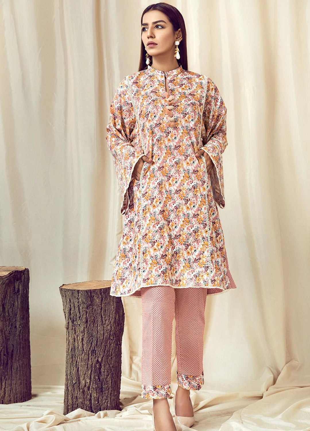 Rangoli by Ittehad Textiles Printed Lawn Suits Unstitched 2 Piece ITD21R 21406C-PNO - Summer Collection