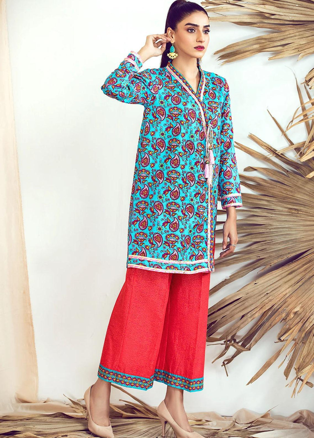 Rangoli by Ittehad Textiles Printed Lawn Suits Unstitched 2 Piece ITD21R 21409A-FRP - Summer Collection