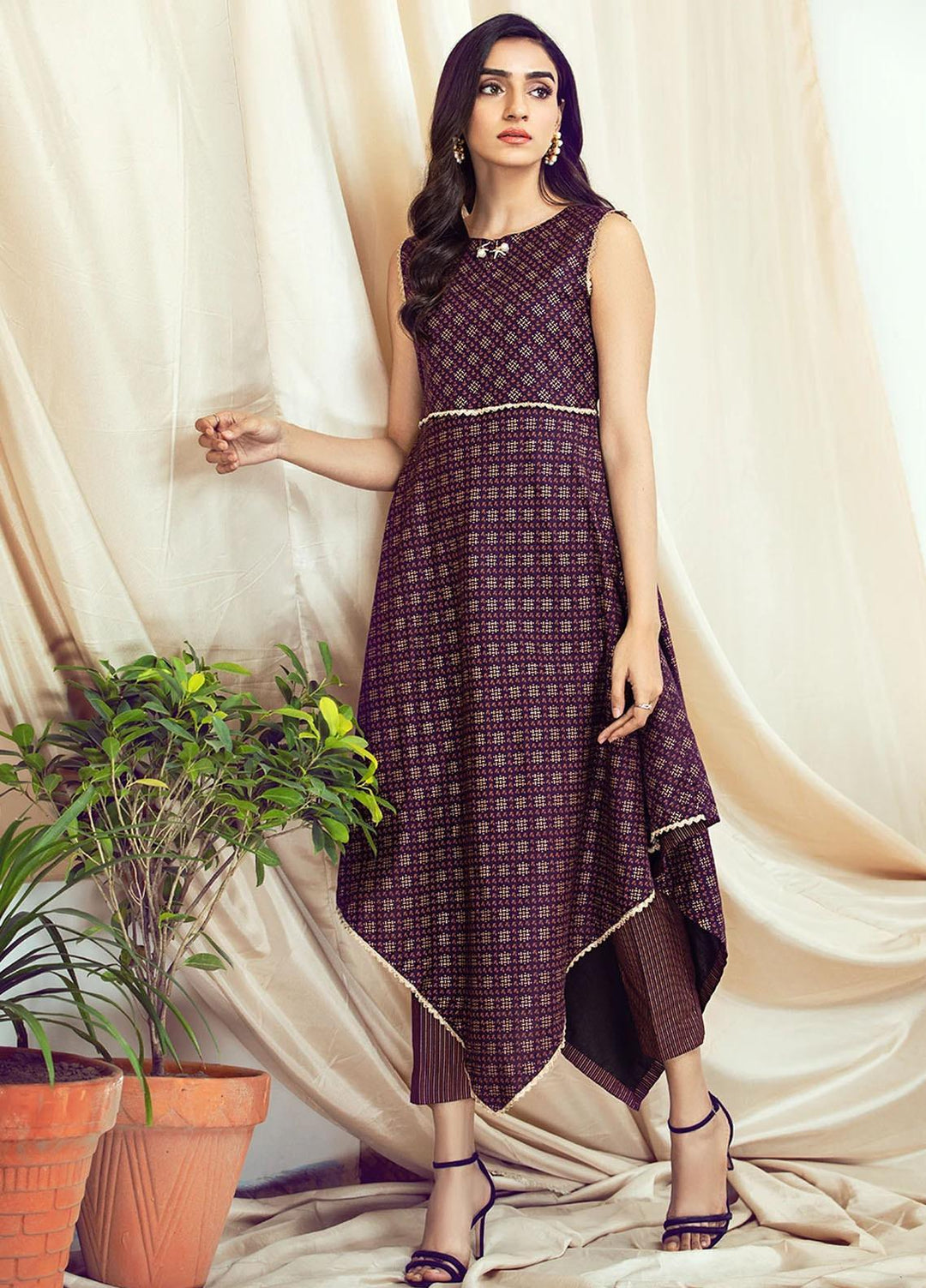 Rangoli by Ittehad Textiles Printed Lawn Suits Unstitched 2 Piece ITD21R 21411B-PLM - Summer Collection