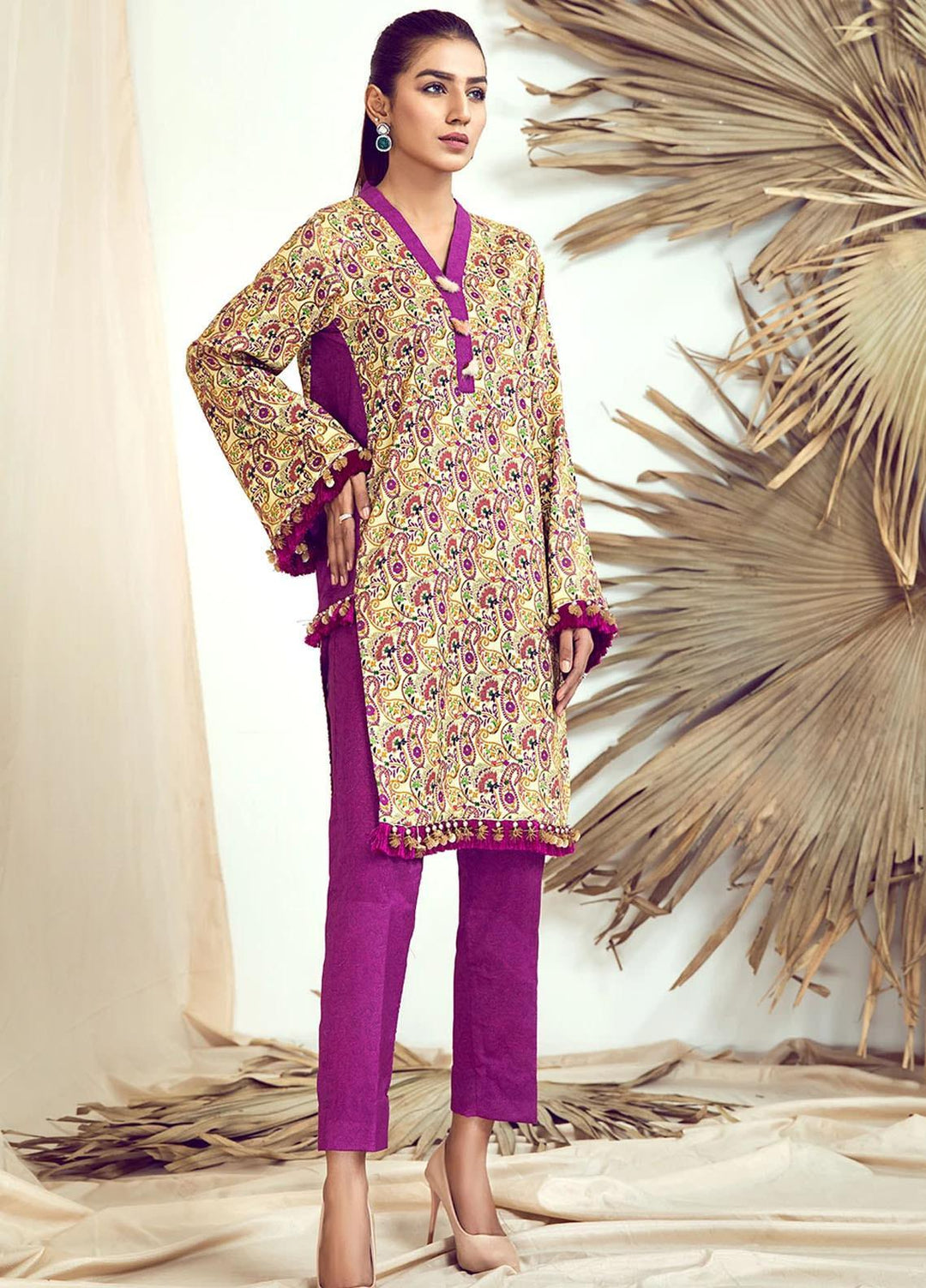Rangoli by Ittehad Textiles Printed Lawn Suits Unstitched 2 Piece ITD21R 21419C-PUP - Summer Collection