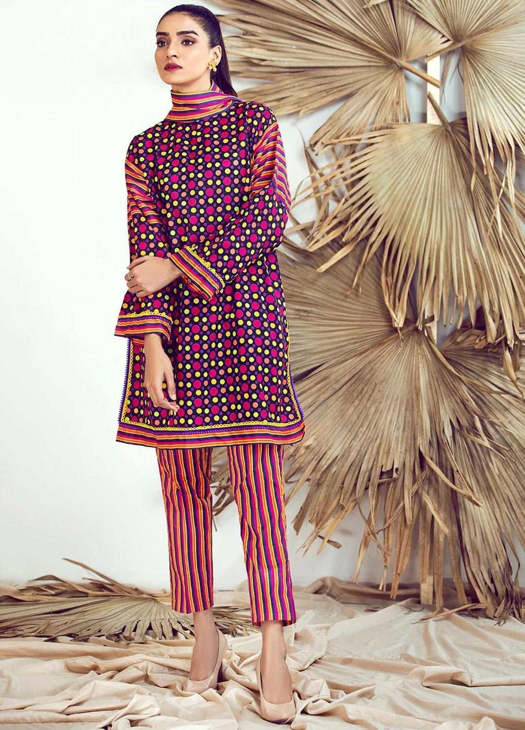 Rangoli by Ittehad Textiles Printed Lawn Suits Unstitched 2 Piece ITD21R 21420A-PNP - Summer Collection