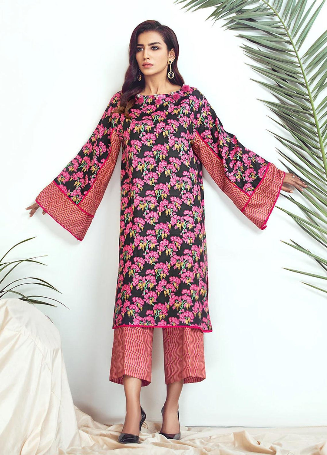 Rangoli by Ittehad Textiles Printed Lawn Suits Unstitched 2 Piece ITD21R 21421A-PNK - Summer Collection