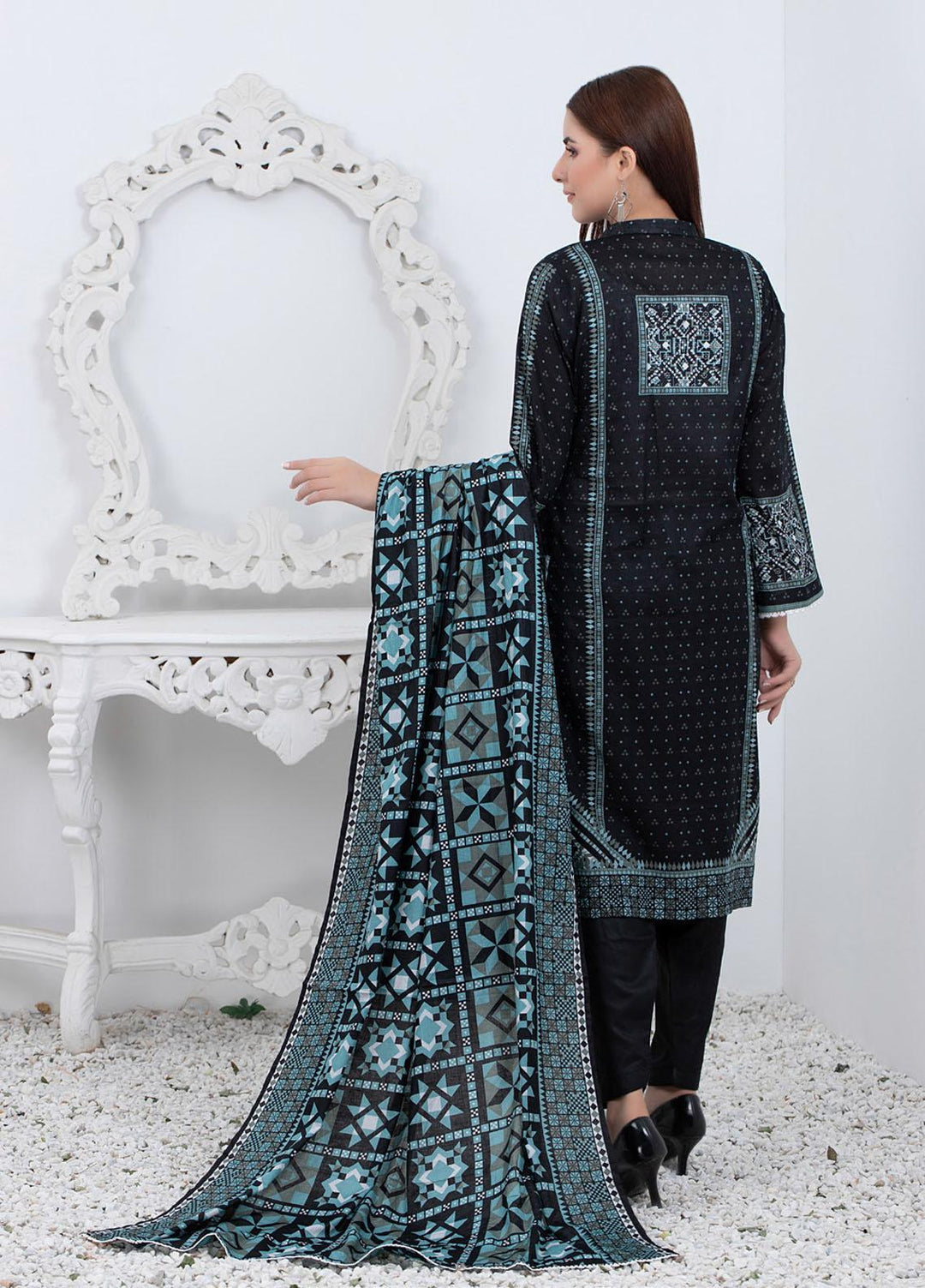 Rangreza By ZS Textiles Printed Lawn Suits Unstitched 3 Piece ZS21BW 04 - Black & White Collection