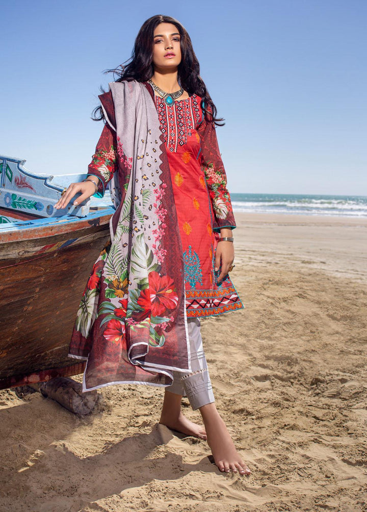 Ravishing by ZS Textiles Embroidered Lawn Unstitched 3 Piece Suit ZS21R 04 - Summer Collection