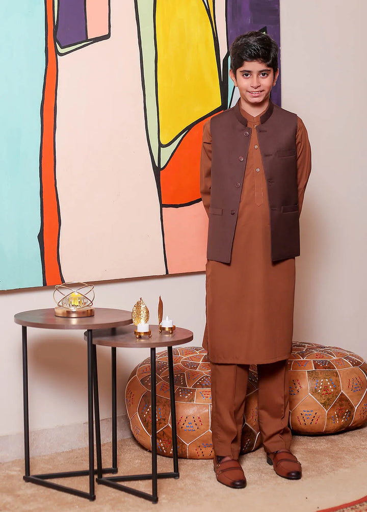 Real Image Formal Boys Fancy Waistcoat - OKW-034