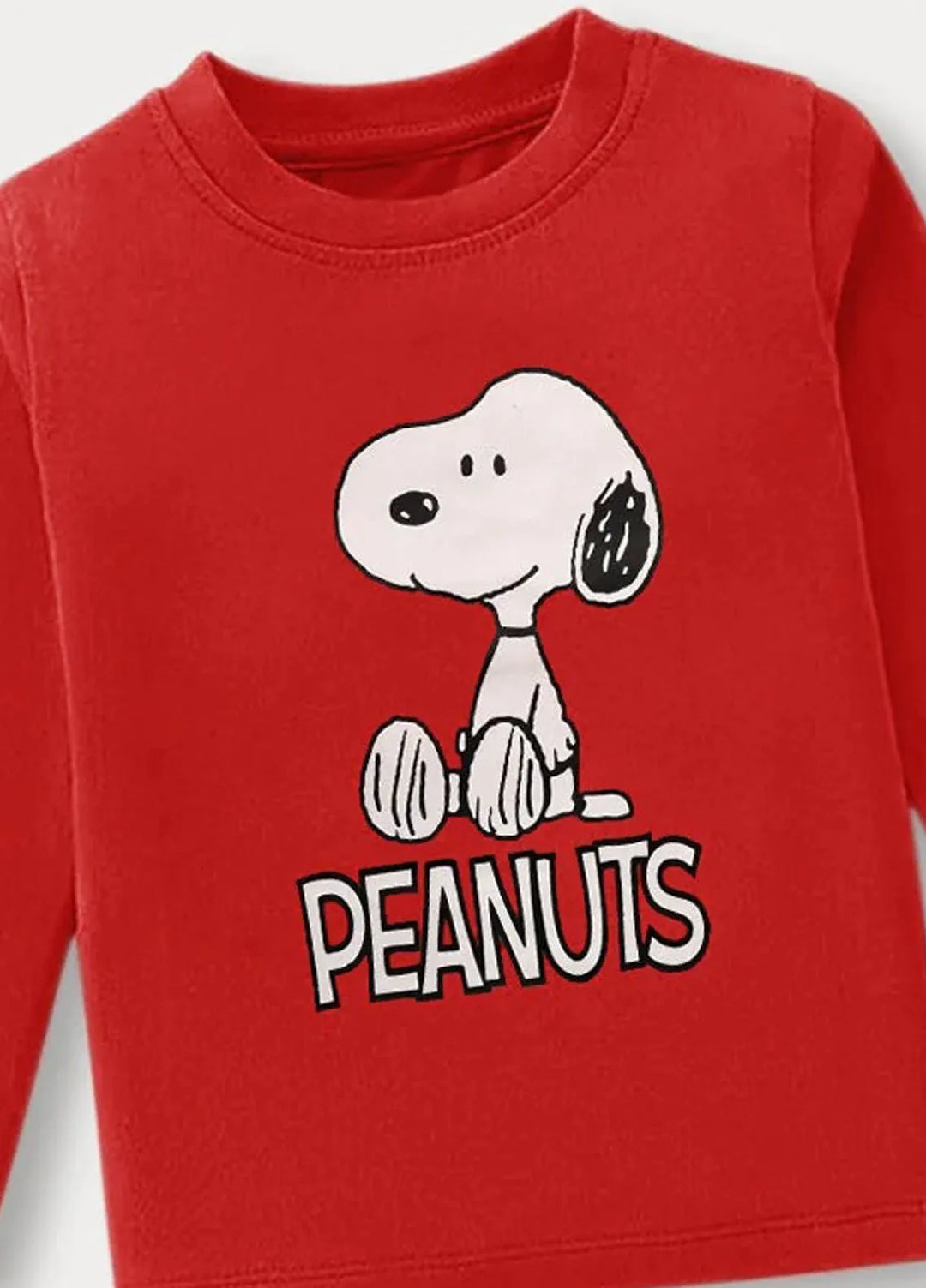 Baby Nest Red Peanuts Fun Printed Full Sleeves T shirt for Kids - BNDR-90