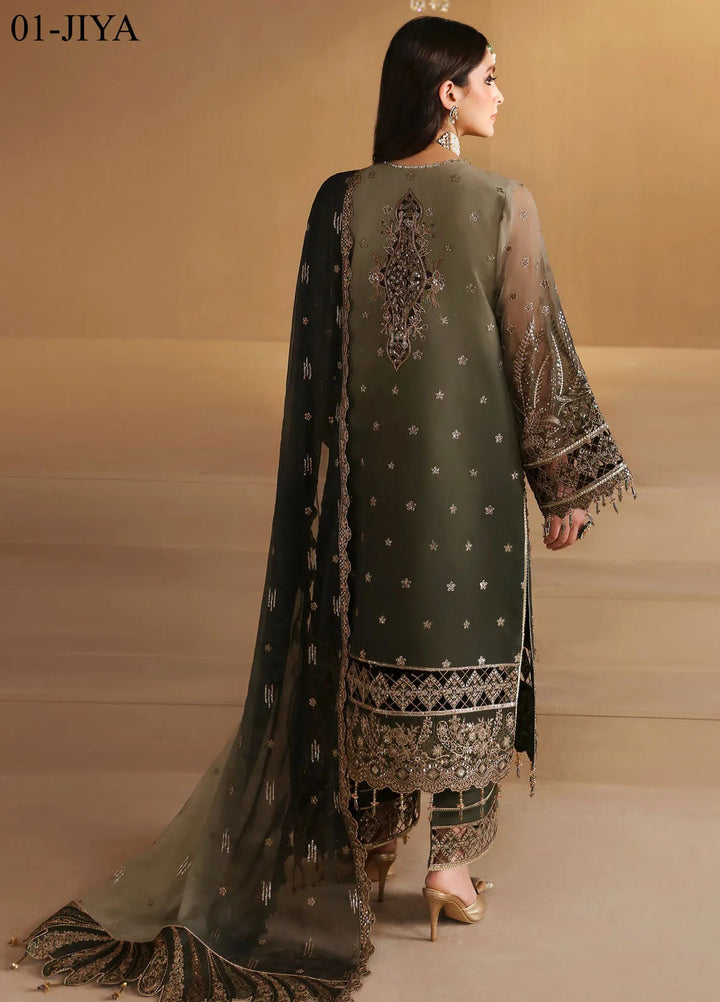 Reena By Alizeh Embroidered Chiffon Suit Unstitched 3 Piece AFB24RW D-02 Jiya - Formal Collection