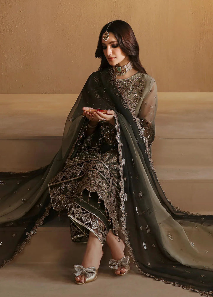 Reena By Alizeh Embroidered Chiffon Suit Unstitched 3 Piece AFB24RW D-02 Jiya - Formal Collection