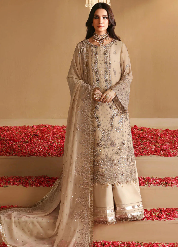 Reena By Alizeh Embroidered Chiffon Suit Unstitched 3 Piece AFB24RW D-05 Kiran - Formal Collection