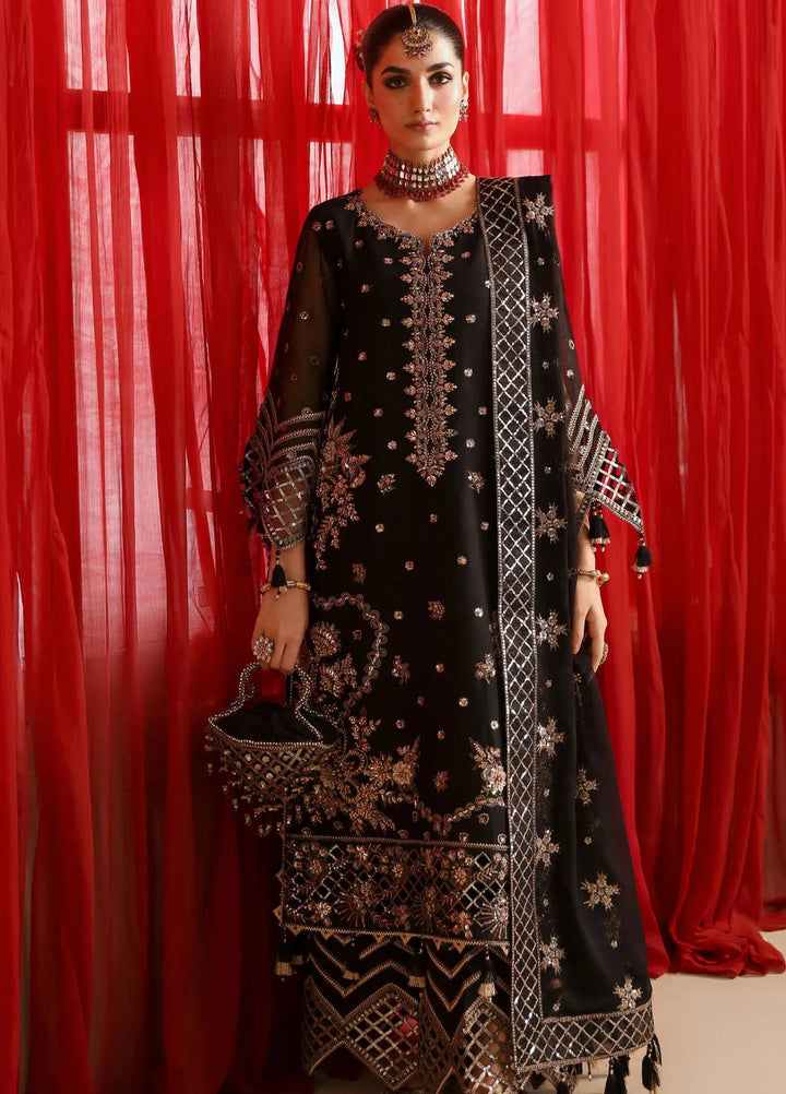 Reena By Alizeh Embroidered Chiffon Suit Unstitched 3 Piece AFB24RW D-06 Naina - Formal Collection