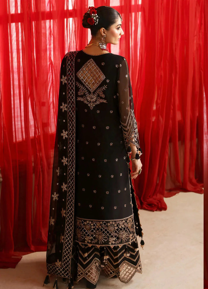 Reena By Alizeh Embroidered Chiffon Suit Unstitched 3 Piece AFB24RW D-06 Naina - Formal Collection