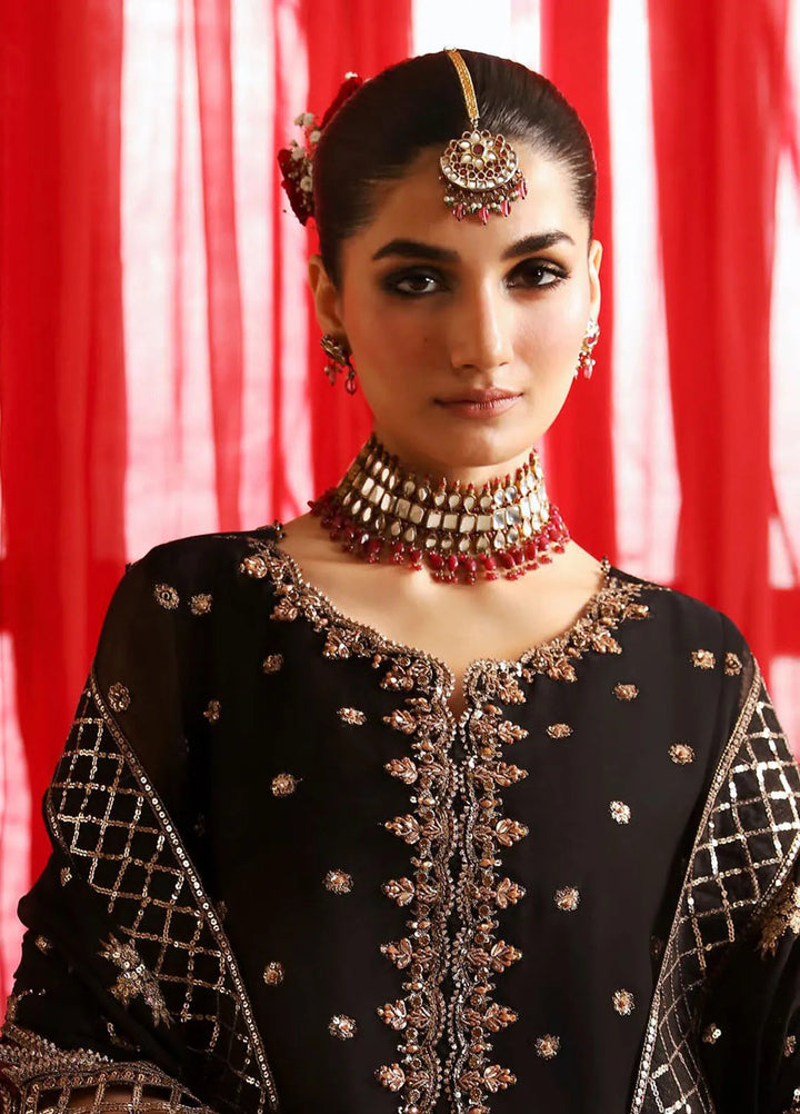 Reena By Alizeh Embroidered Chiffon Suit Unstitched 3 Piece AFB24RW D-06 Naina - Formal Collection