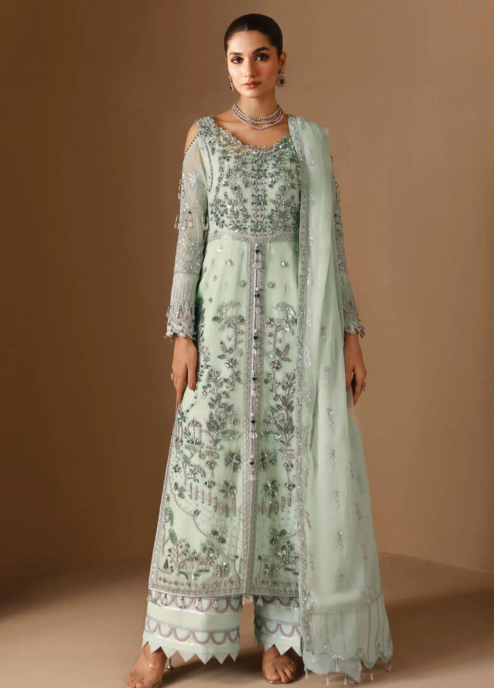 Reena By Alizeh Embroidered Chiffon Suit Unstitched 3 Piece AFB24RW D-07 Sahar - Formal Collection