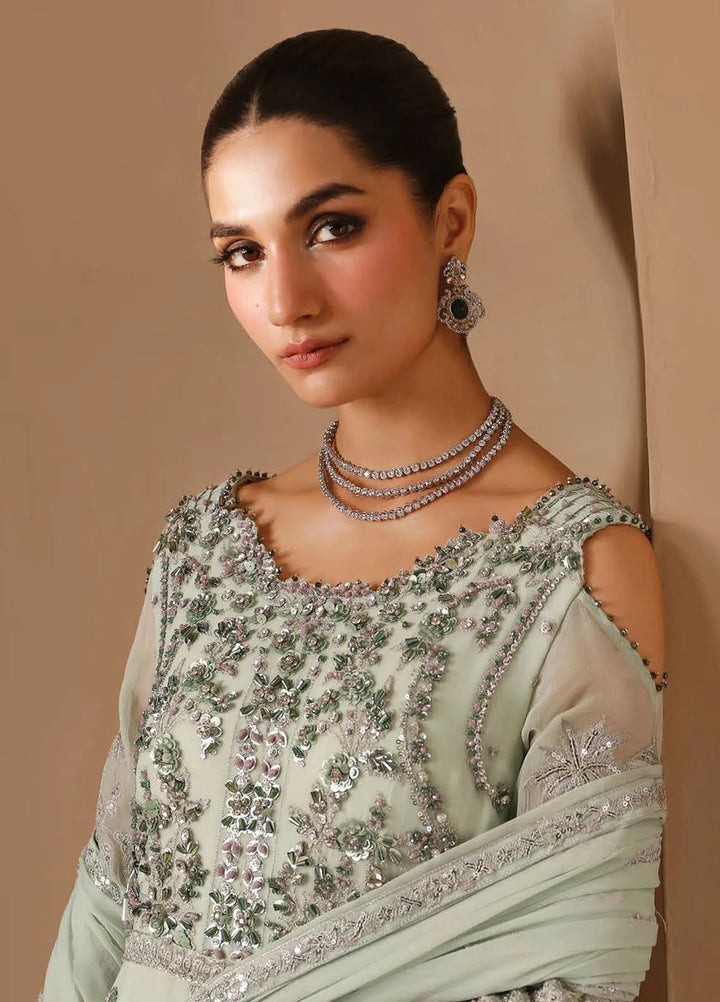 Reena By Alizeh Embroidered Chiffon Suit Unstitched 3 Piece AFB24RW D-07 Sahar - Formal Collection