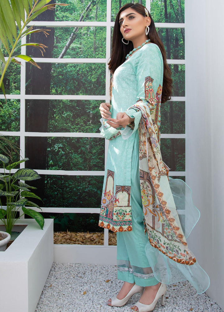 Regalia Textiles Embroidered Lawn Suits Unstitched 3 Piece RG21FE D-03 - Summer Collection