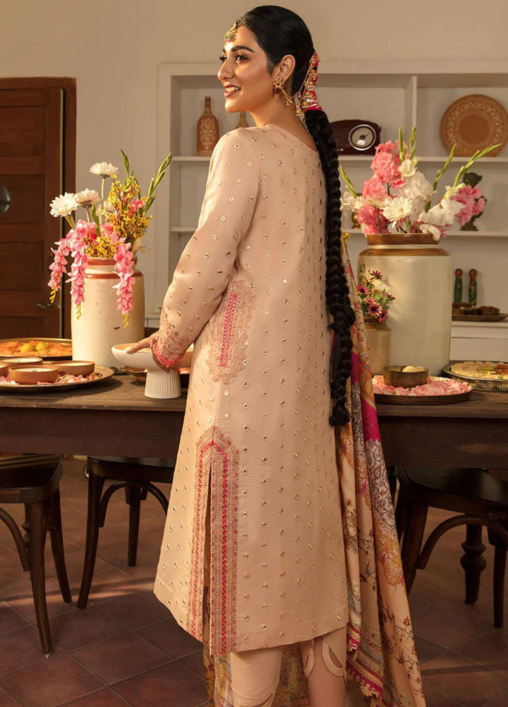 Rehmat By Rang Rasiya Embroidered Lawn Suits Unstitched 3 Piece RR23RL D-02 Haya - Luxury Eid Collection