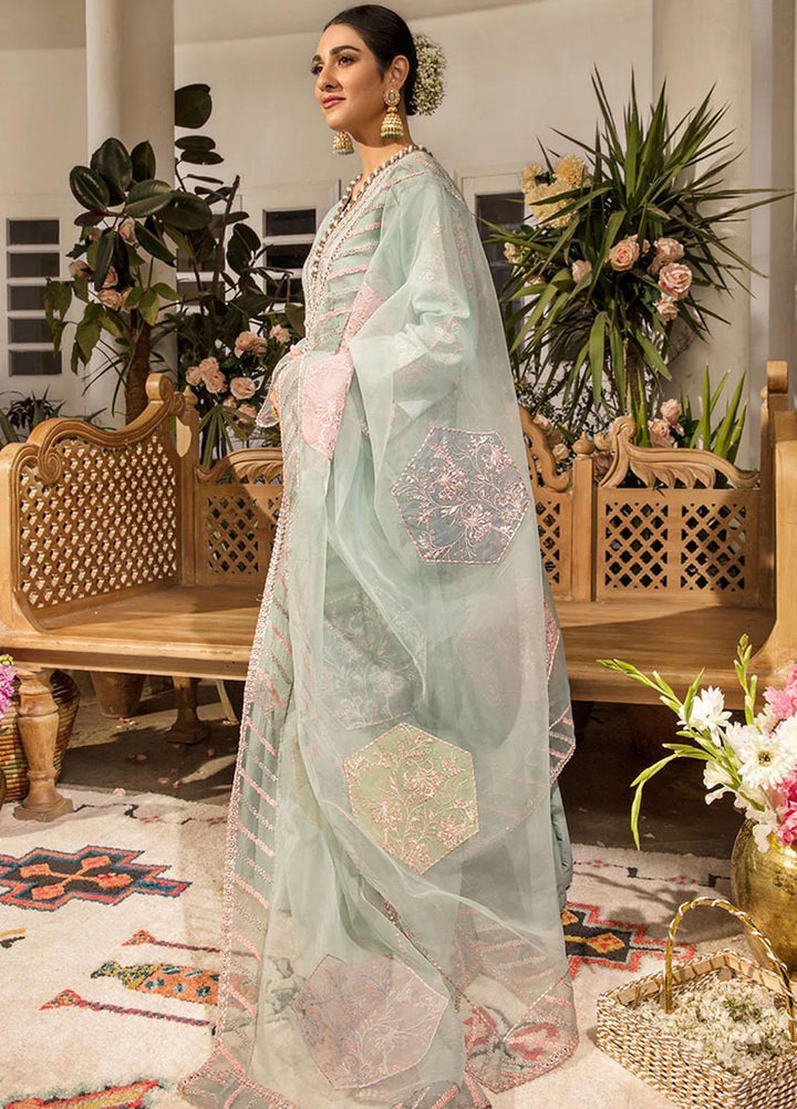 Rehmat By Rang Rasiya Embroidered Lawn Suits Unstitched 3 Piece RR23RL D-03 Amyra - Luxury Eid Collection