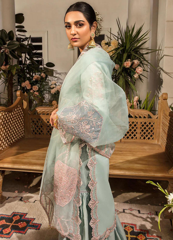 Rehmat By Rang Rasiya Embroidered Lawn Suits Unstitched 3 Piece RR23RL D-03 Amyra - Luxury Eid Collection