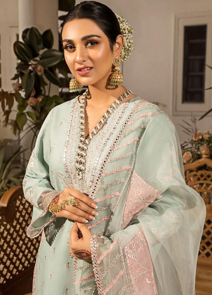 Rehmat By Rang Rasiya Embroidered Lawn Suits Unstitched 3 Piece RR23RL D-03 Amyra - Luxury Eid Collection