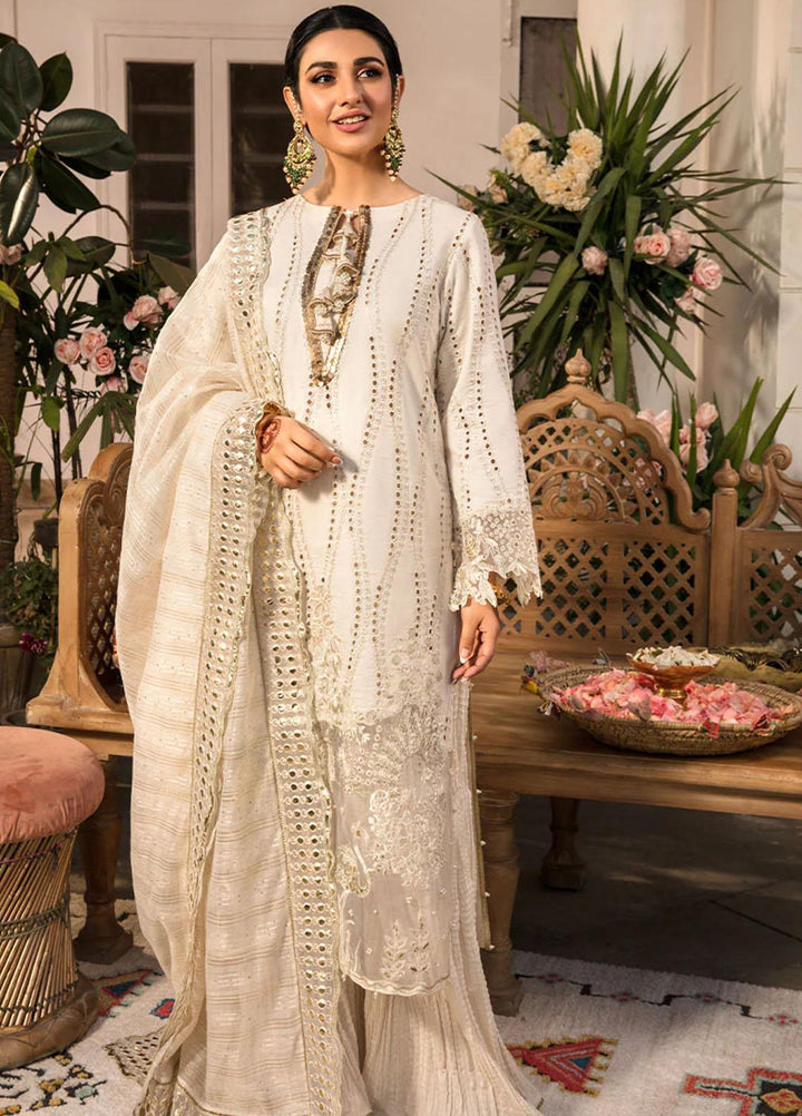 Rehmat By Rang Rasiya Embroidered Lawn Suits Unstitched 3 Piece RR23RL D-04 Nooreh - Luxury Eid Collection