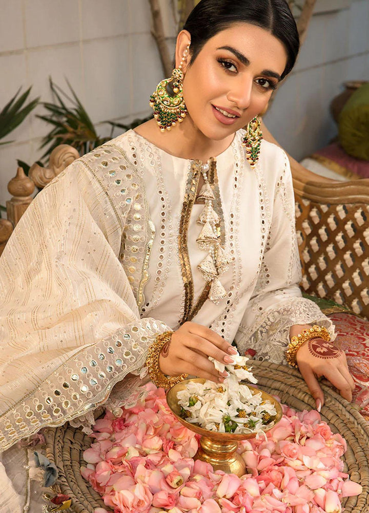 Rehmat By Rang Rasiya Embroidered Lawn Suits Unstitched 3 Piece RR23RL D-04 Nooreh - Luxury Eid Collection