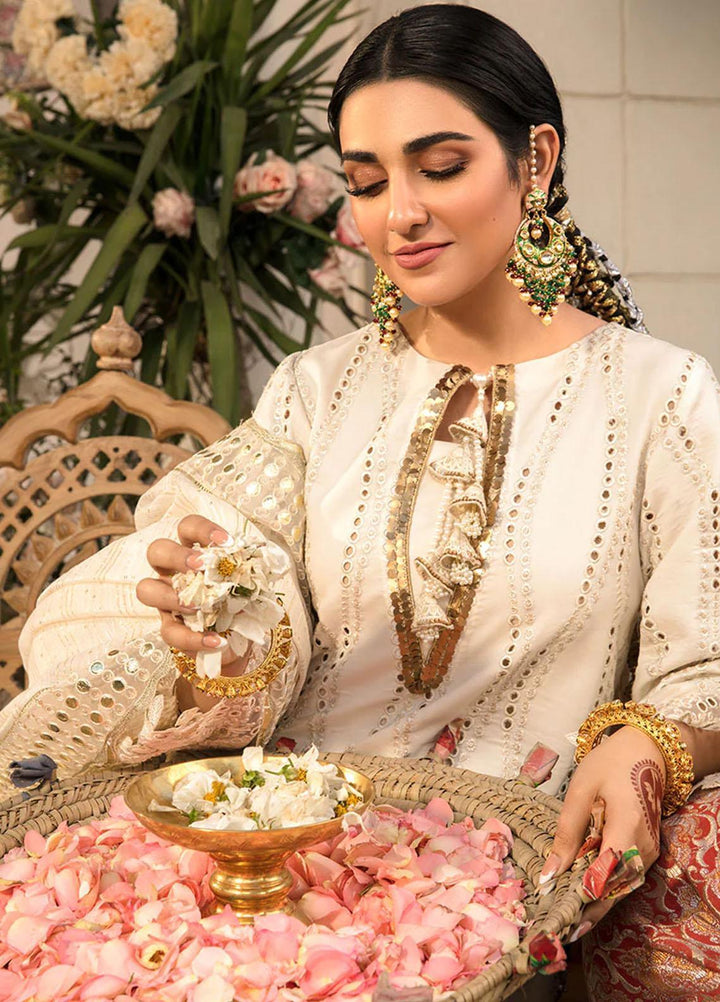 Rehmat By Rang Rasiya Embroidered Lawn Suits Unstitched 3 Piece RR23RL D-04 Nooreh - Luxury Eid Collection