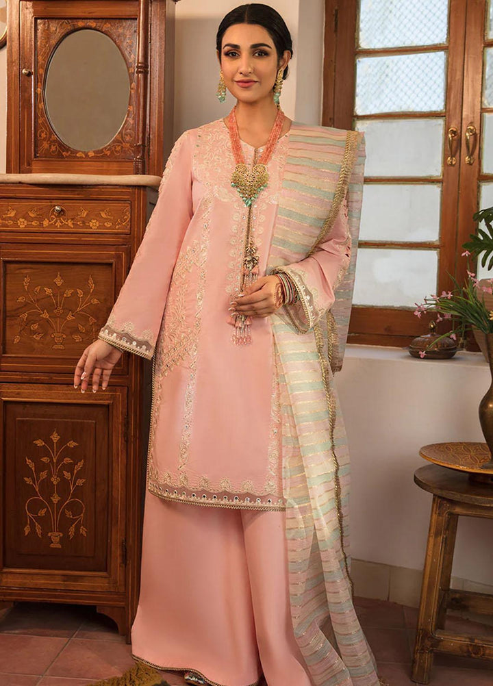 Rehmat By Rang Rasiya Embroidered Lawn Suits Unstitched 3 Piece RR23RL D-05 Rania - Luxury Eid Collection