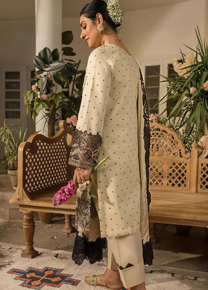 Rehmat By Rang Rasiya Embroidered Lawn Suits Unstitched 3 Piece RR23RL D-06 Ayleen - Luxury Eid Collection