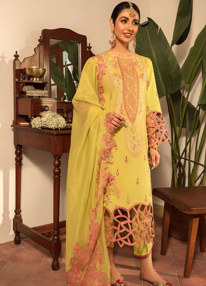 Rehmat By Rang Rasiya Embroidered Lawn Suits Unstitched 3 Piece RR23RL D-07 Meharmah - Luxury Eid Collection