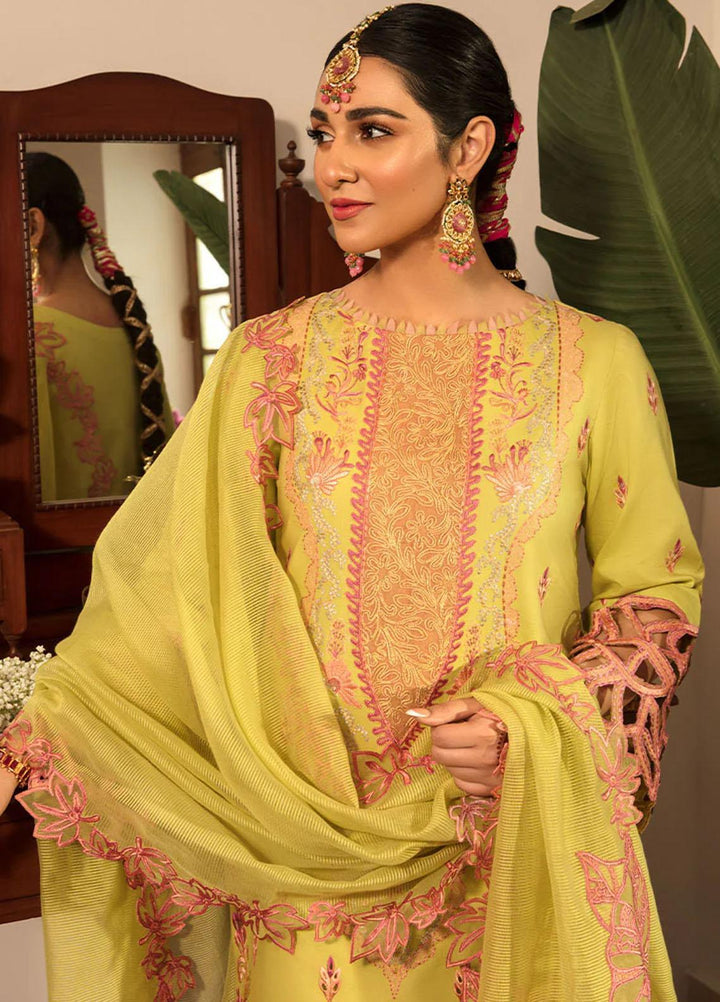 Rehmat By Rang Rasiya Embroidered Lawn Suits Unstitched 3 Piece RR23RL D-07 Meharmah - Luxury Eid Collection