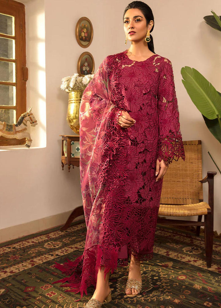 Rehmat By Rang Rasiya Embroidered Lawn Suits Unstitched 3 Piece RR23RL D-08 Aysel - Luxury Eid Collection