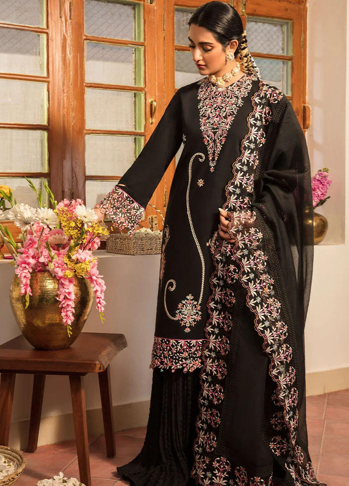 Rehmat By Rang Rasiya Embroidered Lawn Suits Unstitched 3 Piece RR23RL D-09 Elaheh - Luxury Eid Collection