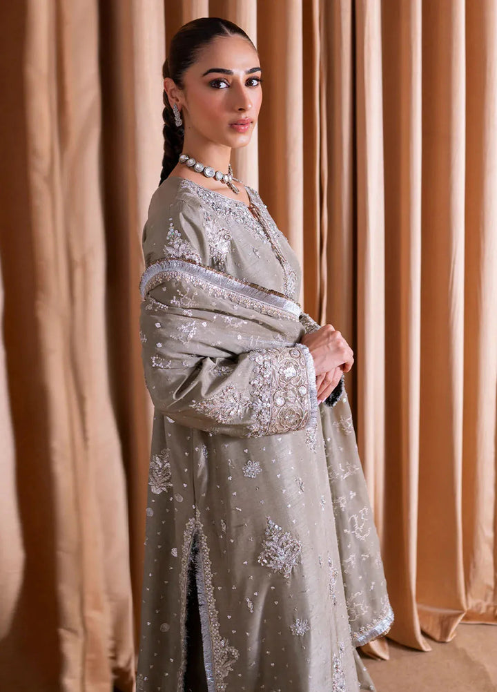Rema by Faiza Faisal Embroidered Organza Suit Unstitched 3 Piece FFX24R D-01 Kiran - Formals Collection